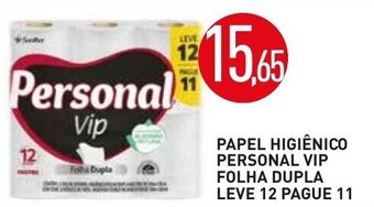 Papel Higiénico Personal Vip Folha Dupla Leve 12 pague 11