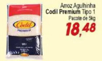 Villefort Atacadista Arroz Agulhinha Codil Premium Tipo 1 pacote de 5kg oferta