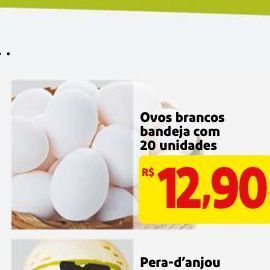 Mercado Extra Ovos brancos bandeja com 20 unidades oferta