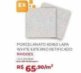 Porcelanato 60x60 lapa white externo retificado