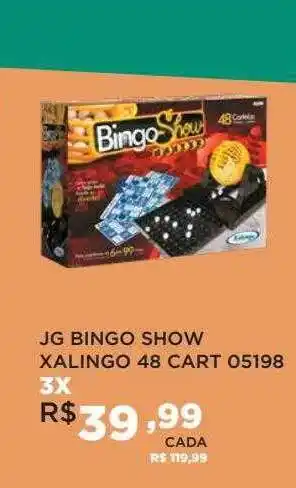 Jb bingo show xalingo 48 cart 05198