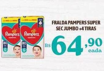 Bahamas Supermercados Fralda pampers super sec jumbo +4 tiras oferta