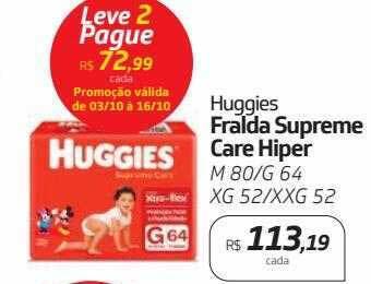 Drogal Huggies fralda supreme care hiper oferta