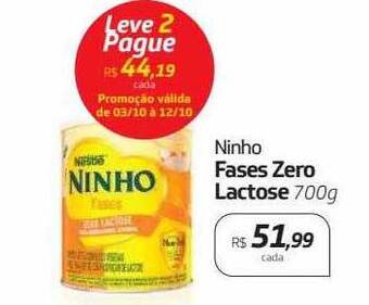 Drogal Ninho fases zero lactose oferta