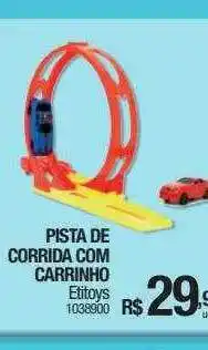 Pista de corrida com carrinho etitoys
