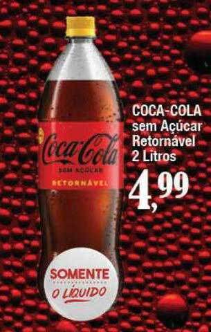 Supermercados Unidos Coca-cola sem açúcar retornável oferta