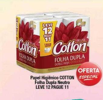 Supermercados Unidos Papel higiênico cotton folha dupla neutro leve 12 pague 11 oferta
