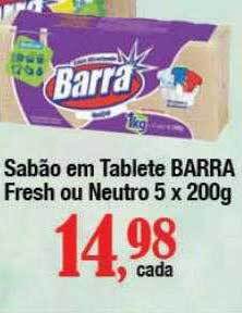 Supermercados Unidos Sabão em tablete barra fresh ou neutro oferta