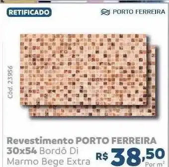 Tumkus Revestimento porto ferreira 30x54 oferta