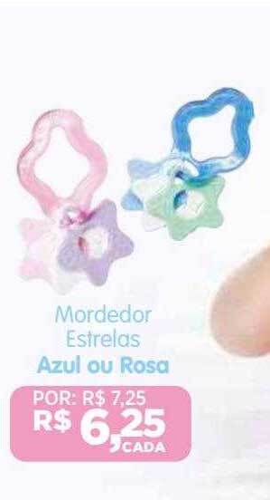 Mordedor estrelas azul ou rosa