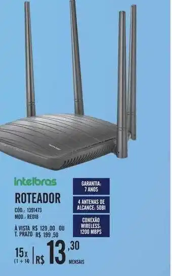 Zema Intelbras roteador oferta
