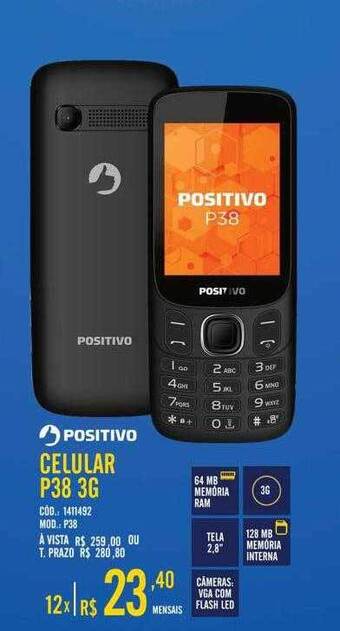 Zema Positivo celular p38 3g oferta