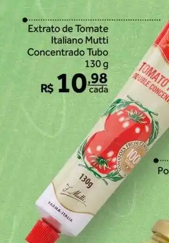 Extrato de tomate italiano mutti concentrado tubo
