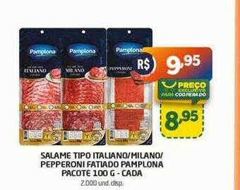 Cooper Salame tipo italiano-milano-pepperoni fatiado pamplona pacote - cada oferta