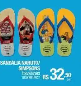 Milium Sandália naruto-simpsons oferta