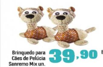 Rede Top Brinquedo para cães de pelúcia sanremo mix oferta
