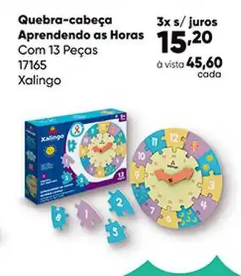 Zaffari Quebra-cabeça aprendendo as horas oferta