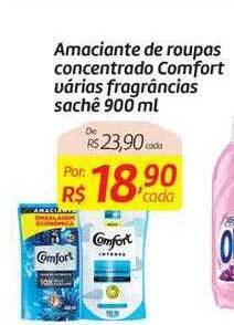 Comper Amaciante de roupas concentrado comfort varias fragrâncias oferta