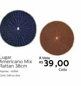 Lugar americano mix rattan 38cm