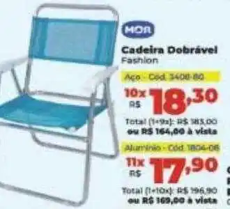 Lojas Becker Mor cadeira dobrável oferta