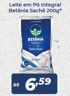 Atakarejo Leite em pó integral betânia sachê oferta