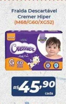 Atakarejo Fralda descartável cremer hiper oferta