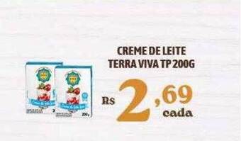 Bahamas Supermercados Creme de leite terra viva oferta