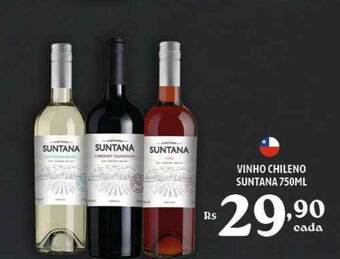 Bahamas Supermercados Vinho chileno suntana oferta