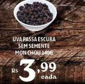 Uva passa escura sem semente mon chou