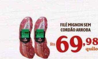 Bahamas Supermercados Filé mignon sem cordão arroba oferta