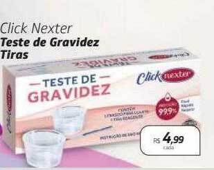 Drogal Click nexter teste de gravidez tiras oferta
