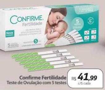 Drogal Confirme fertilidade teste de ovulação com 5 testes oferta