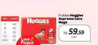 Drogal Fraldas huggies supreme care mega oferta