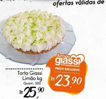 Giassi Supermercados Torta giassi limão kg oferta