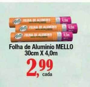 Supermercados Unidos Folha de alumínio mello 30cm x 4.0m oferta