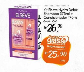 Giassi Supermercados Kit elseve hydra detox shampoo + condicionador oferta