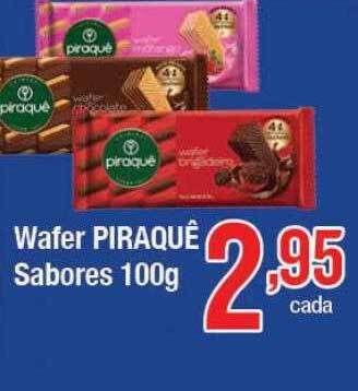 Supermercados Unidos Wafer piraquê sabores oferta