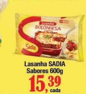 Supermercados Unidos Lasanha sadia sabores oferta
