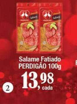 Supermercados Unidos Salame fatiado perdigão oferta
