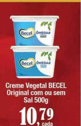 Supermercados Unidos Creme vegetal becel original com ou sem sal oferta