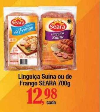 Supermercados Unidos Linguiça suína ou de frango seara oferta