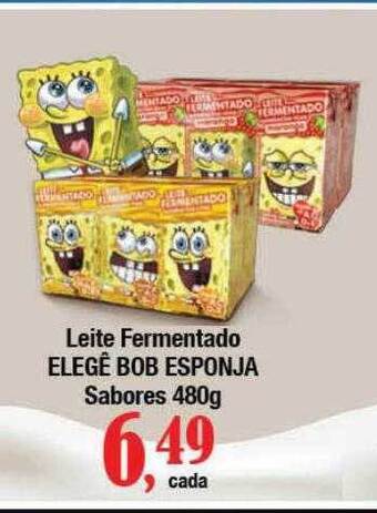 Supermercados Unidos Leite fermentado elegê bob esponja sabores oferta