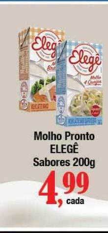 Supermercados Unidos Molho pronto elegê sabores oferta