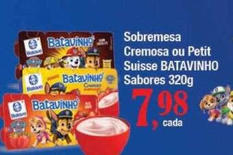 Supermercados Unidos Sobremesa cremosa ou petit suisse batavinho sabores oferta