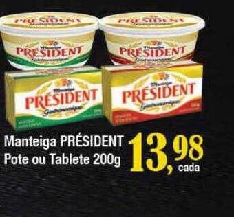 Supermercados Unidos Manteiga président pote ou tablete oferta