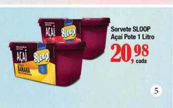 Supermercados Unidos Sorvete sloop açai oferta