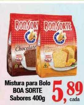 Supermercados Unidos Mistura para bolo boa sorte sabores oferta