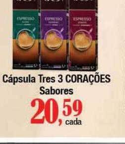 Supermercados Unidos Cápsula tres 3 corações oferta