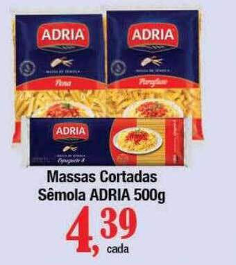 Supermercados Unidos Massas cortadas sêmola adria oferta