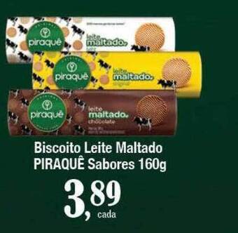 Supermercados Unidos Biscoito leite maltado piraquê sabores oferta